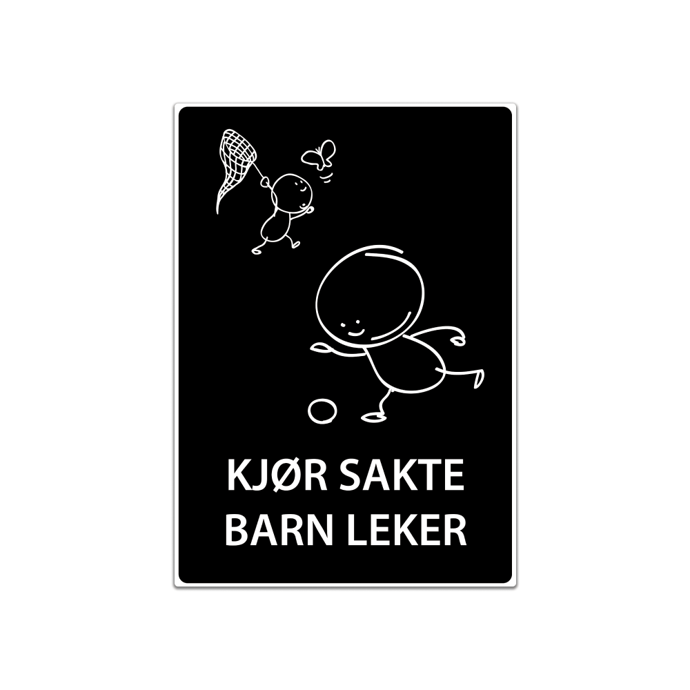Kjør sakte barn leker - Skilt - Skilthandelen