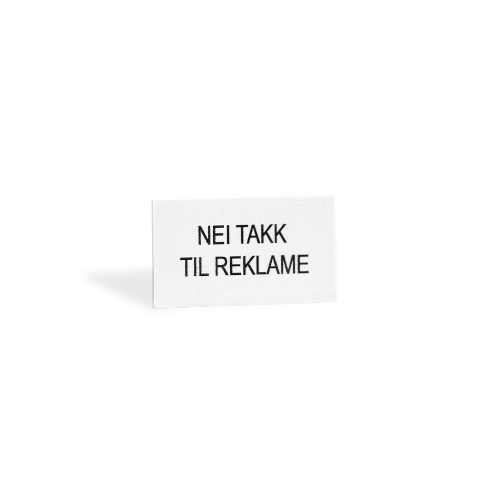 Nei takk til reklame - Skilt - Skilthandelen