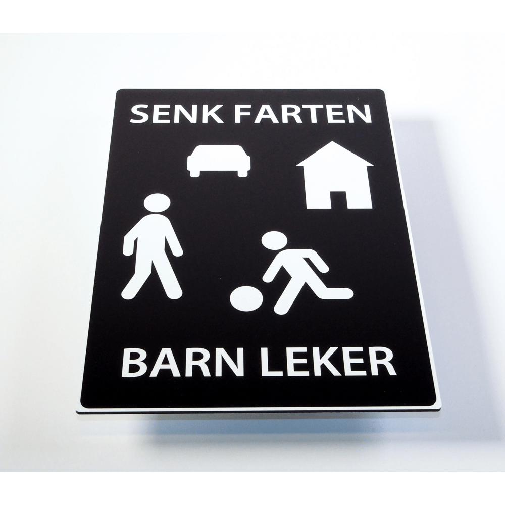 Senk farten barn leker - Skilt - Skilthandelen
