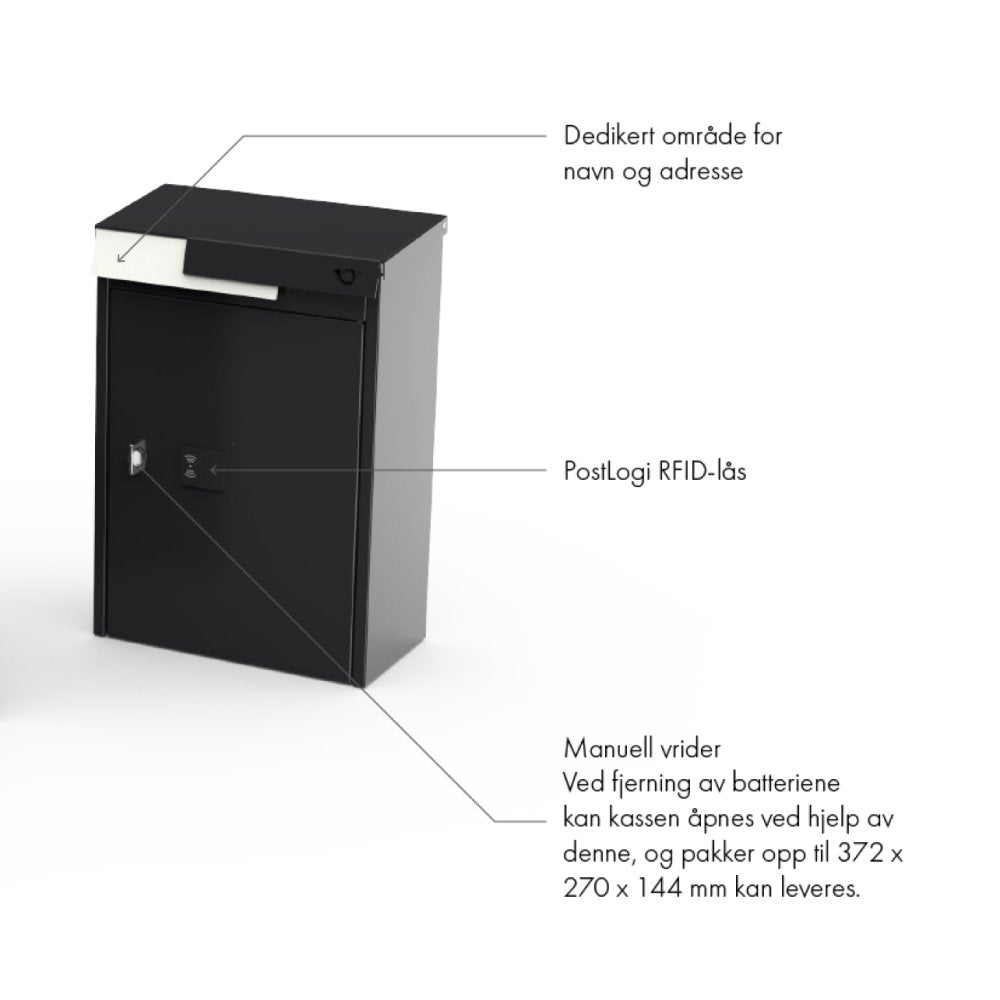 Postkasse Premium - XL med elektronisk lås - Skilthandelen