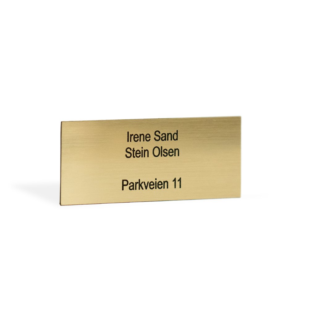 Postkasseskilt - Liten - Metallic - Skilthandelen