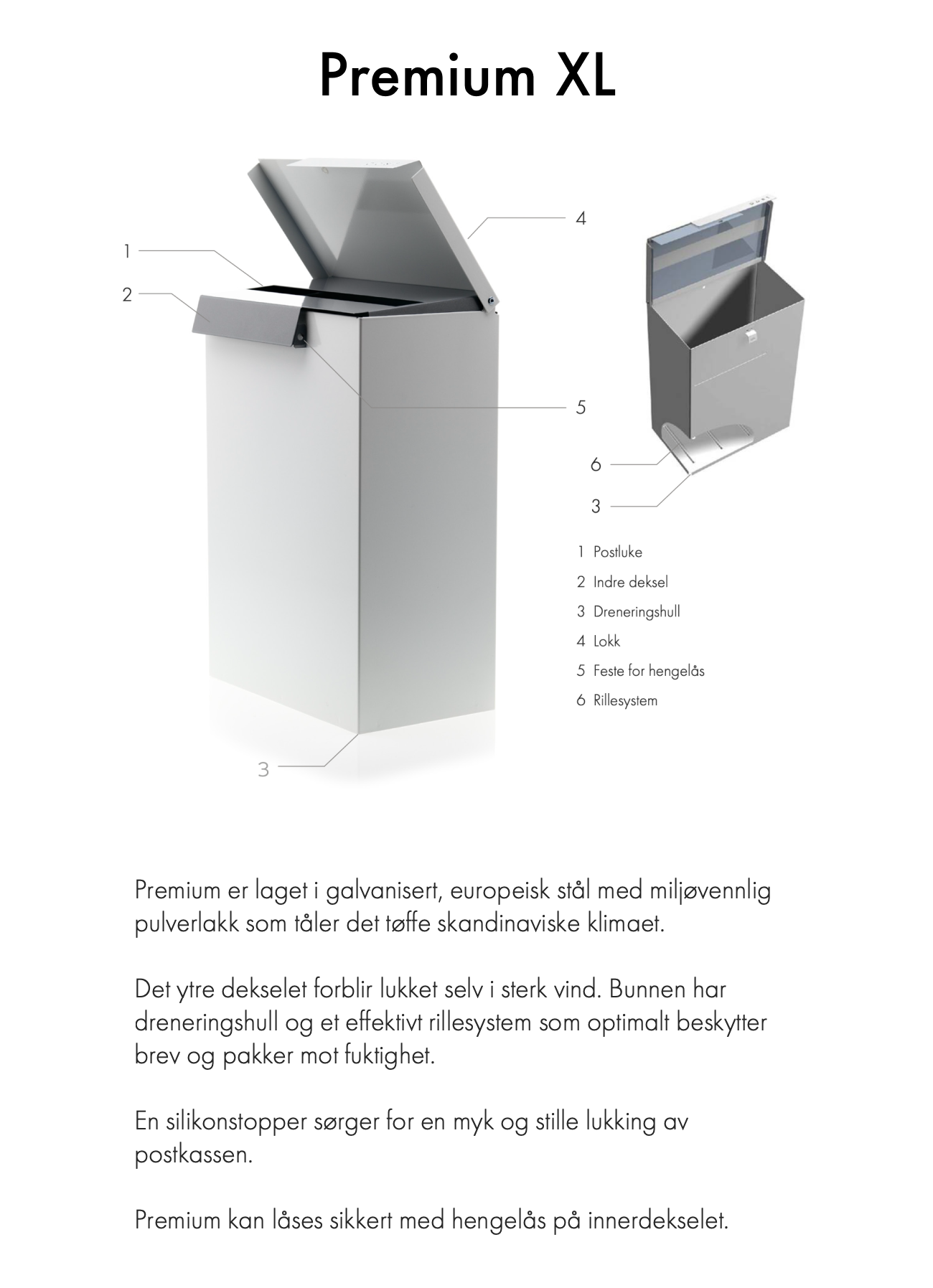 Ekstra Stor Postkasse i Norsk Design fra Skilthandelen