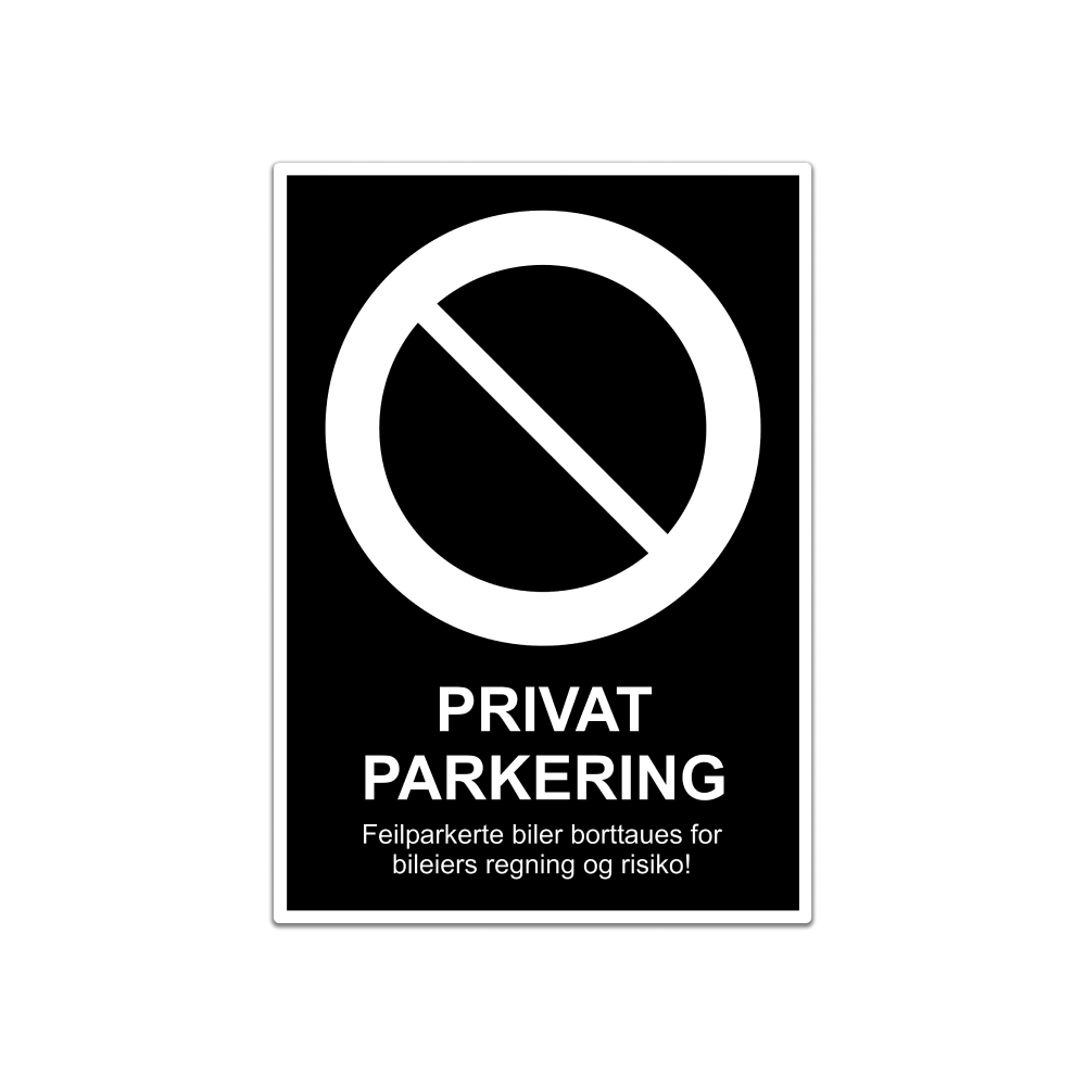 Privat parkering - Skilt - Skilthandelen